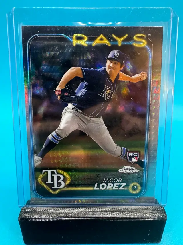 Jacob Lopez Topps Chrome Prism Refractor RC Tampa Bay Rays