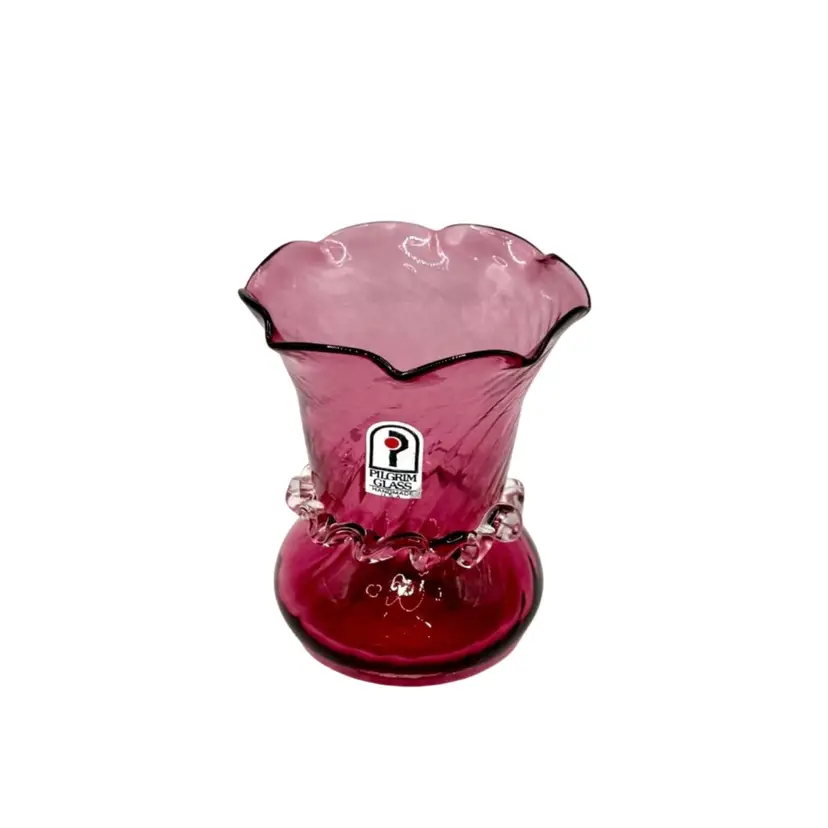 Pilgrim Cranberry Mini Vase, sticker intact