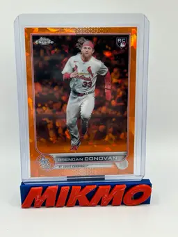 Brendan Donovan 2022 Topps Chrome Update Sapphire Orange 2/25