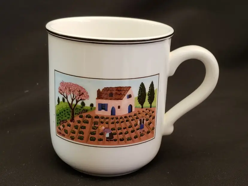 Villeroy & Boch Design Naif - Farmhouse Field People Rooster - Coffee Mug Cup