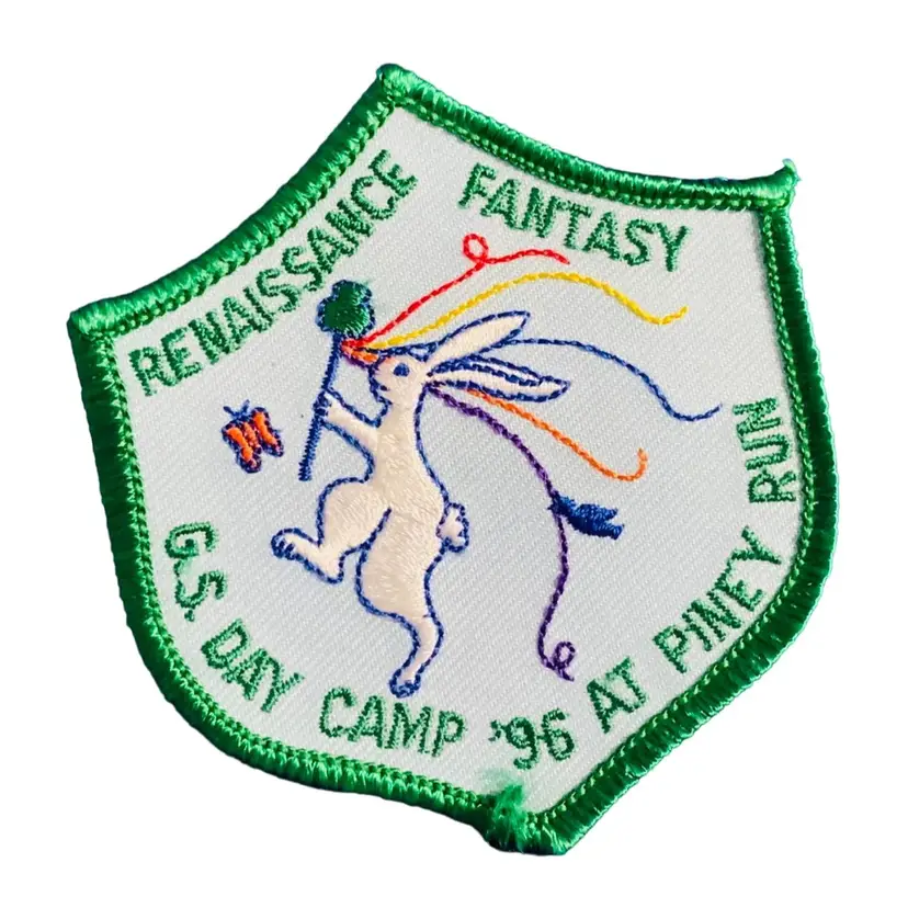 Vintage Scouting Fun Patch : Renaissance Fantasy GS Day Camp ‘96 At Piney Run 