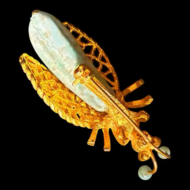 Kramer Blue Bug Brooch 1.75”