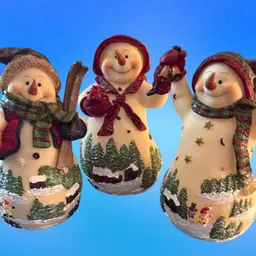 Home Interiors “The Winter Pals “. Snowman Set