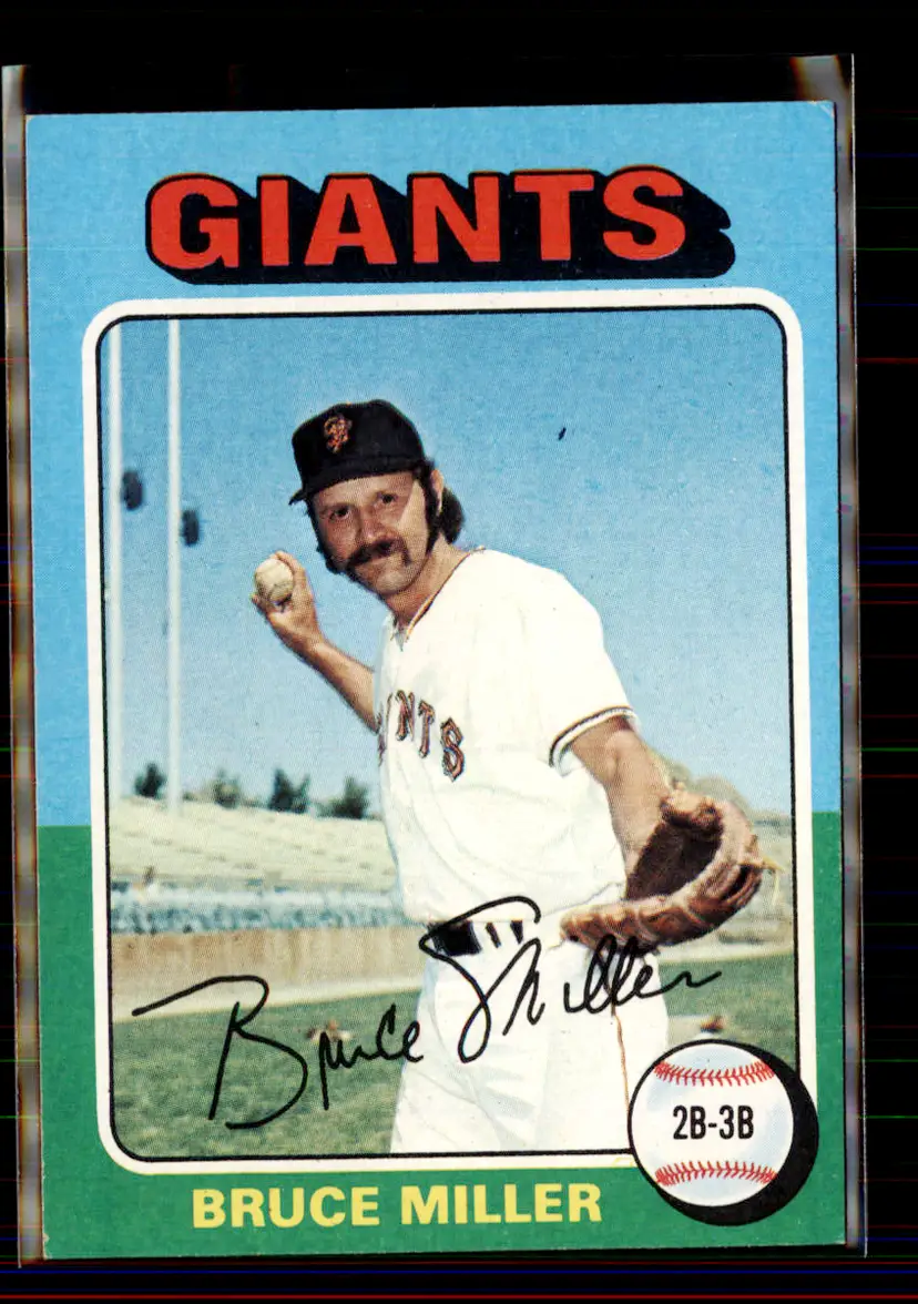 Bruce Miller 1975 Topps #606 - San Francisco Giants - (pk2-8)