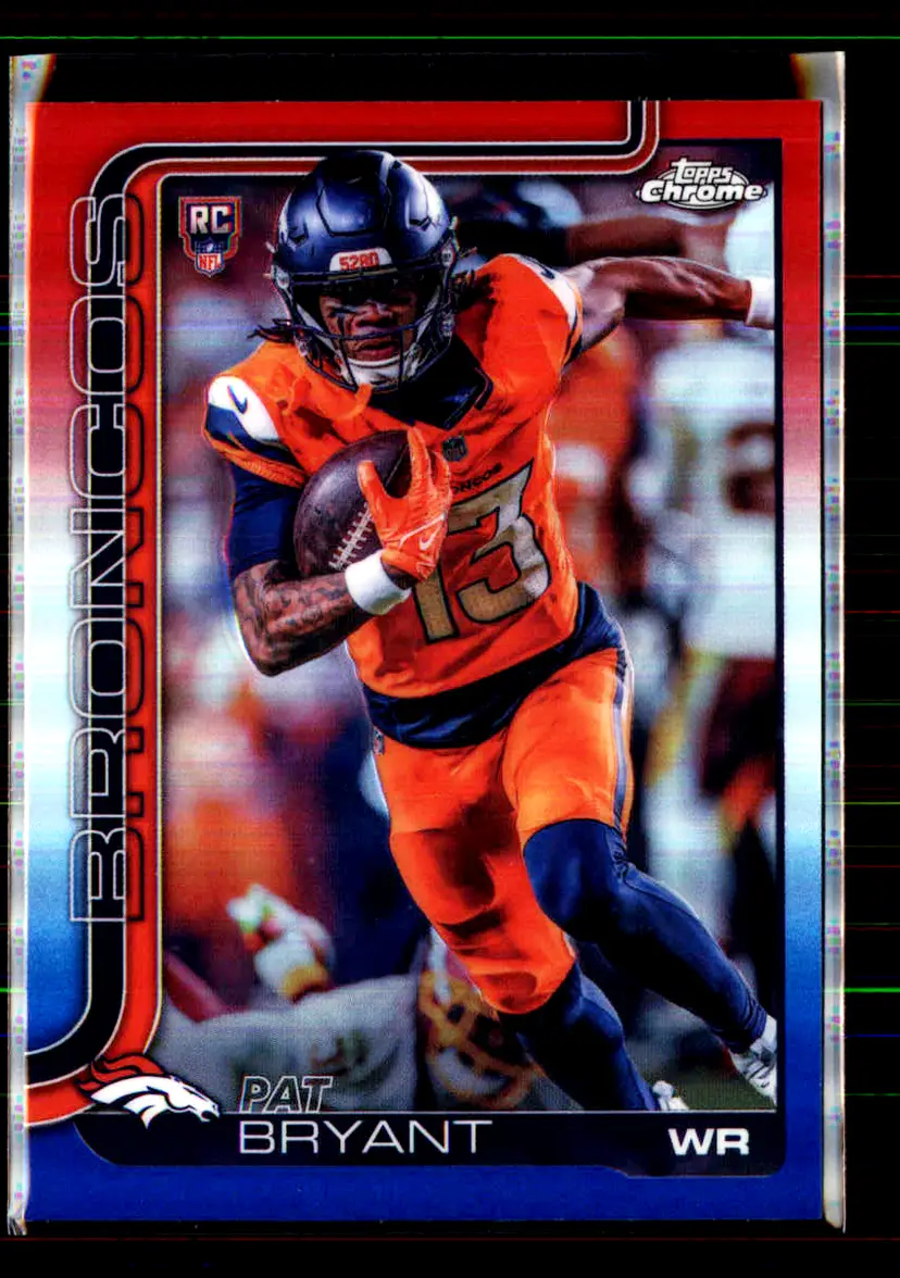 Pat Bryant 2025 Topps Chrome Red White & Blue #313 - (142) - Denver Broncos