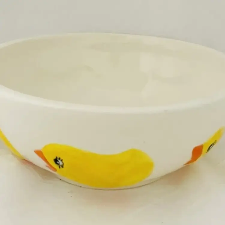 Vintage Hand Painted Baby Chic Ceramic Bowl.  Spring!  Easter! So Sweet!!!!