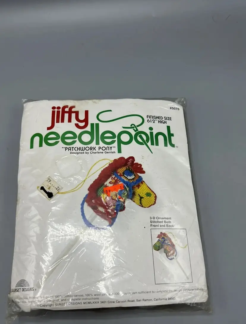 SUNSET "PATCHWORK PONY"~ 6.5" Christmas Ornament KIT 5076 RARE Charlene Gerrish