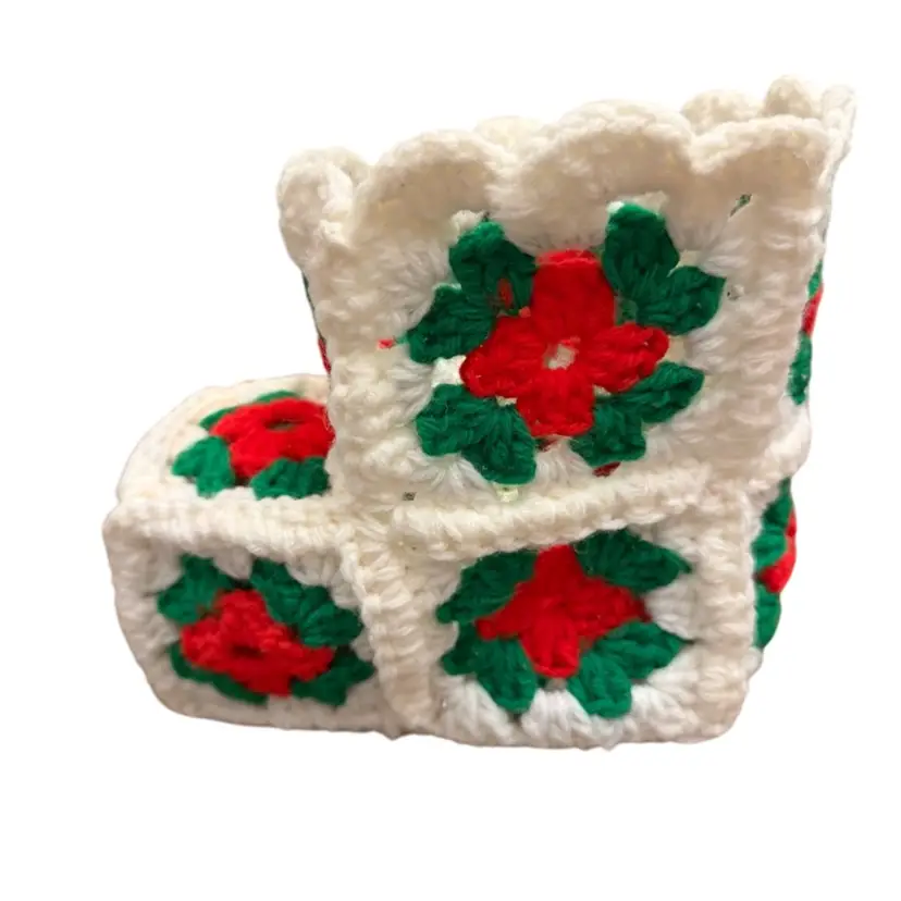 Hand Crochet Christmas Boot