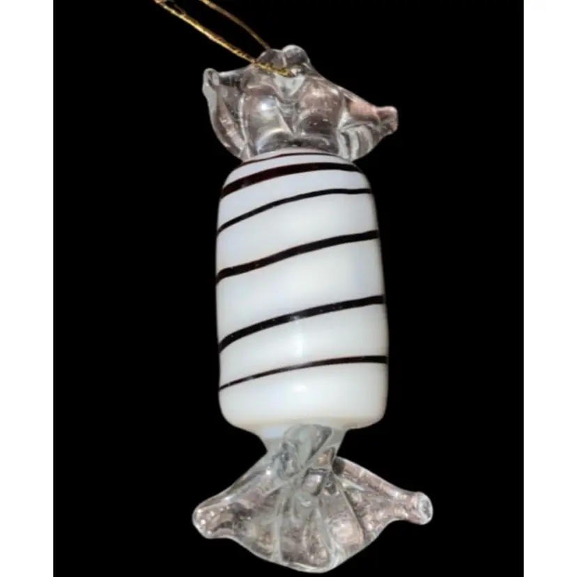 #12- Just In Large 1980/90s Art Glass Hand Blown Candy 2" X .5"