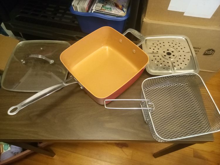 Red Copper Steamer/ Deep Fryer