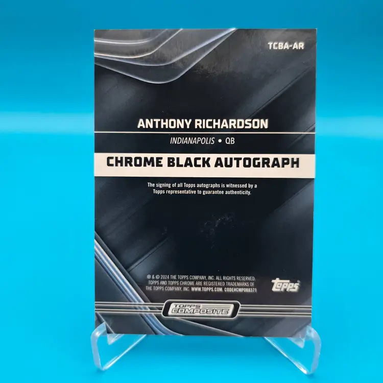 Anthony Richardson 2023 Topps Composite Chrome Black Autograph RC Green Refractor 86/99 Indianapolis Colts