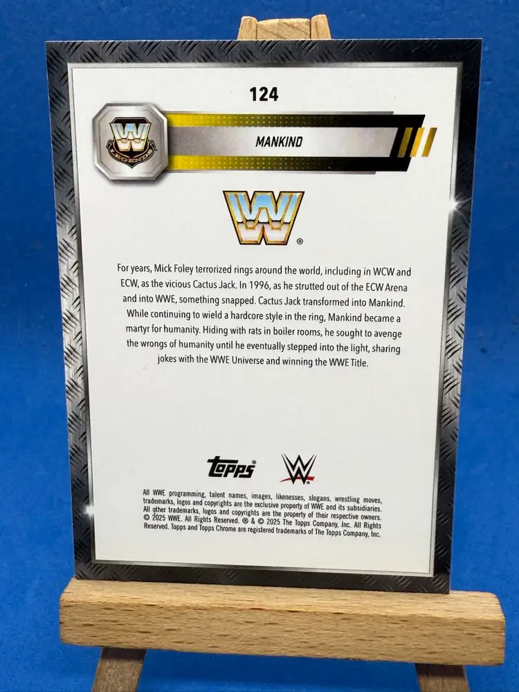 2025 WWE Topps Chrome Mankind #124 X-Fractor A69