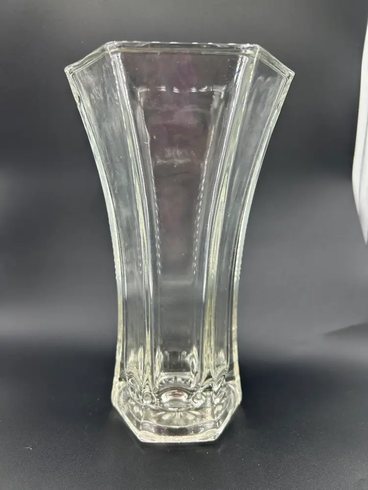 Vintage Hoosier Glass Vase 4041 Hexagon Vase