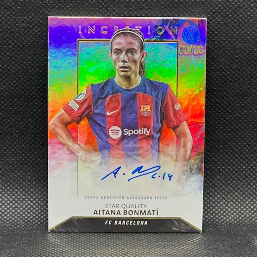 Aitana Bonmati 2024 Topps Inception Star Quality Autograph /25 FC Barcelona Soccer Card