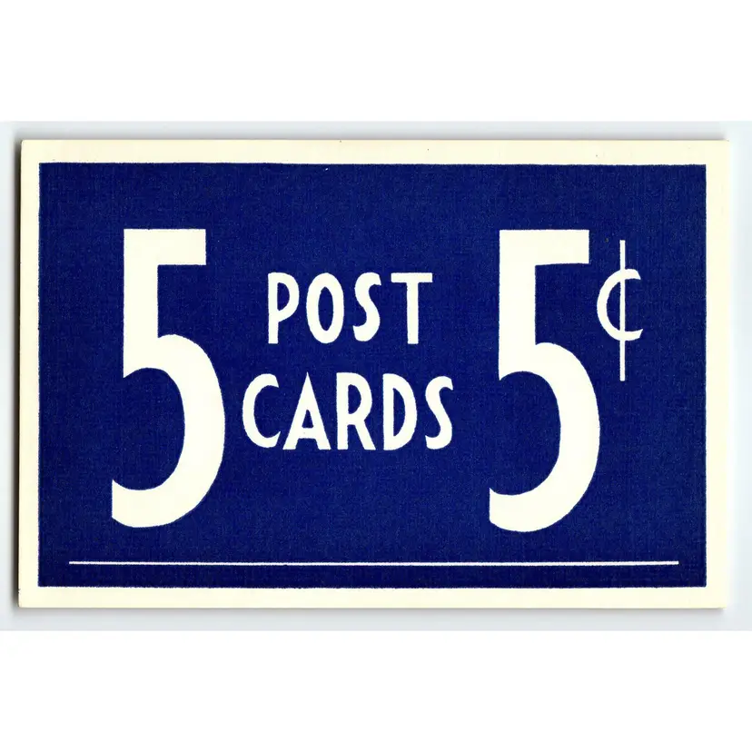 Vintage Sign Postcards 5 For 5 Cents Old Store Advertising UNUSED NOS 3.5 x 5.5"