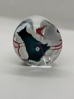 Signed Wilbat Art Glass Paperweight