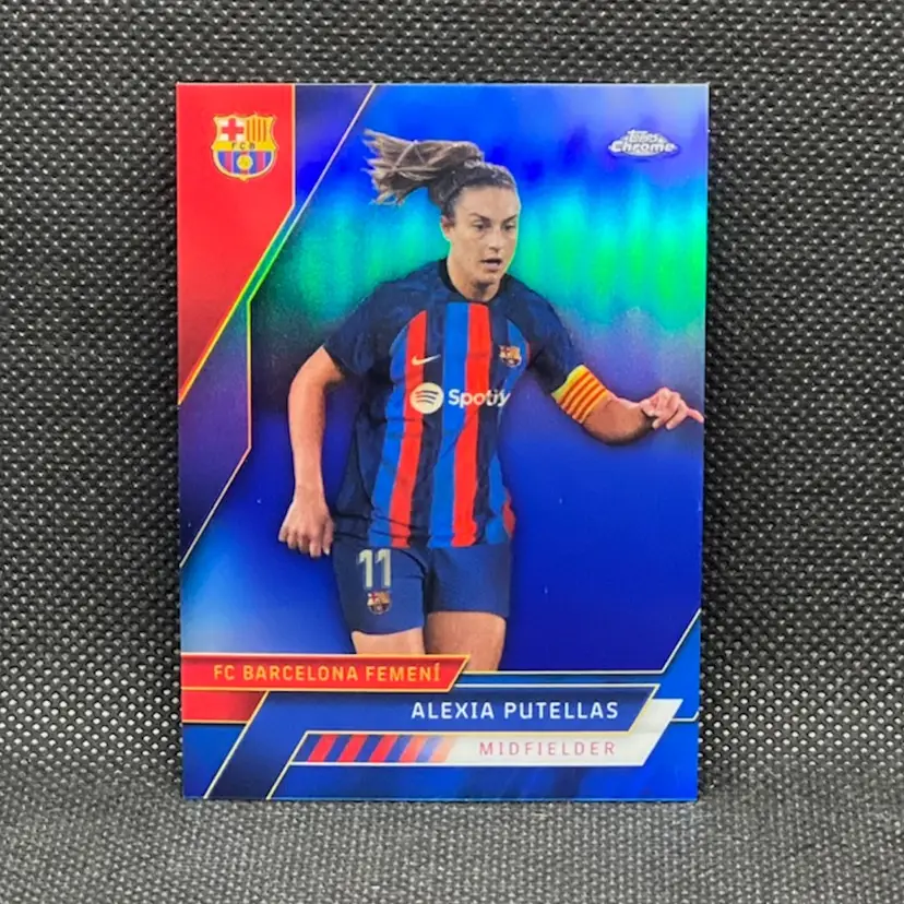 Alexia Putellas 2023 Topps Chrome Barcelona Blue /75 Barcelona Soccer Card
