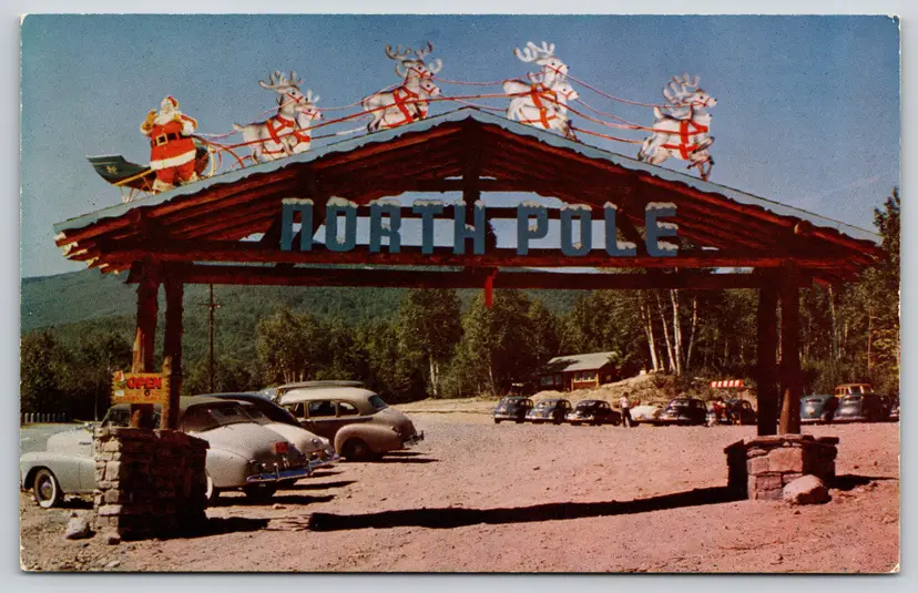 Postcard The Gateway to Santa's Workshop North Pole New York Christmas - 11848