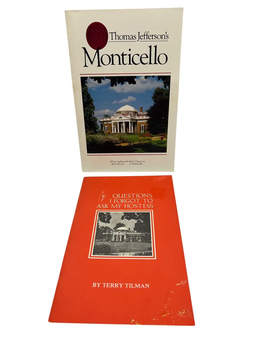 Pair Thomas Jeffersons Monticello Booklets Tour Book and Q & A By Terry Tilman