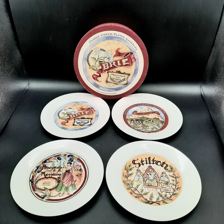 Restoration Hardware 2000 Cheese Plates Set of 4 Different Designs