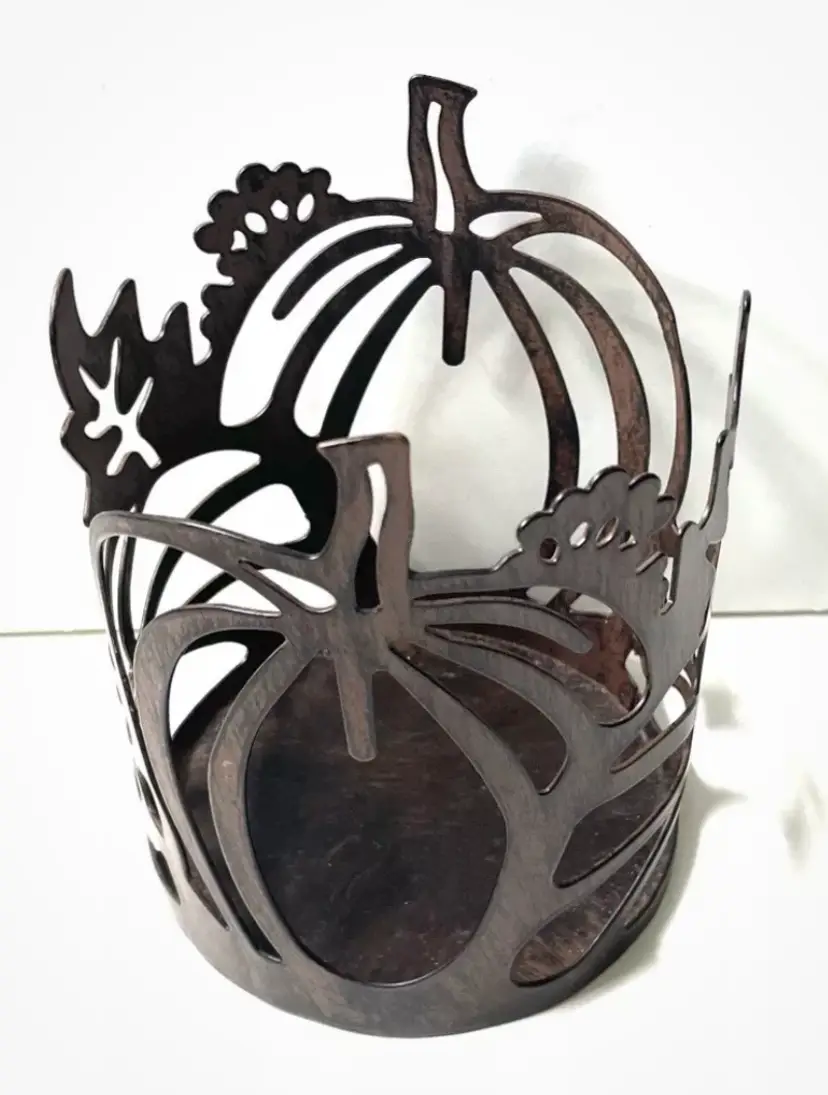 Yankee Lg/med Candle Holder Fall Autumn Halloween Thanksgiving.