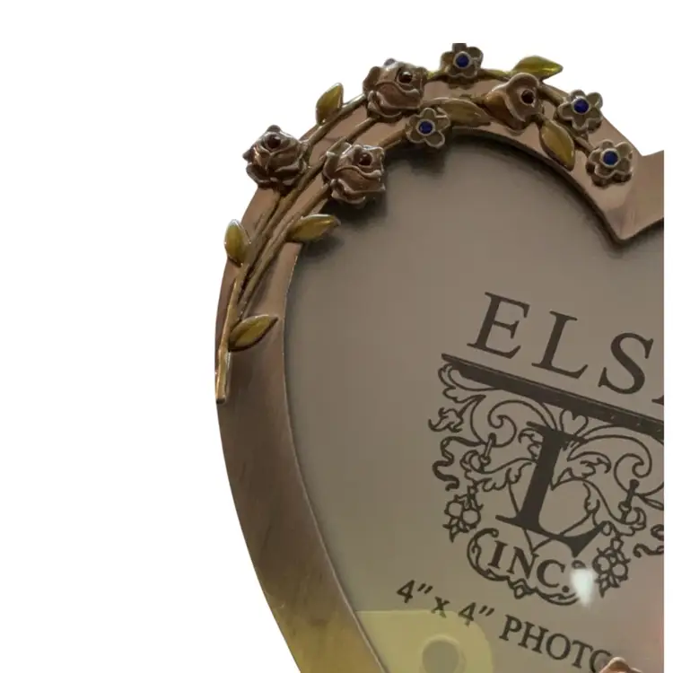 Heart With Flowers 4x4 Frame Year 2000