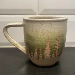 2232 Ceramics PINE TREE Wheel Thrown MUG Spokane Washington