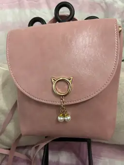 Pink Leather Convertible Purse To Backpack