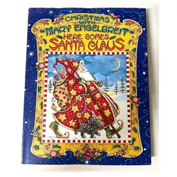 'Christmas With Mary Engelbreit. Here Comes Santa Claus' Hardcover Holidays Decor Illustration Book 2002