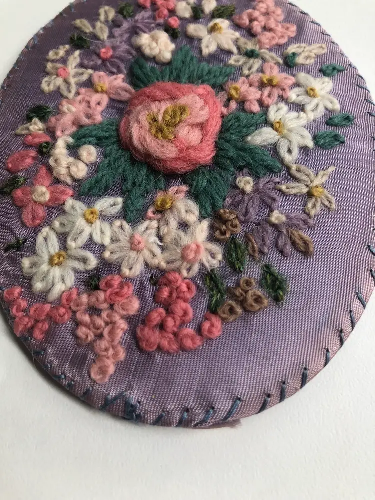 Embroidered flowers