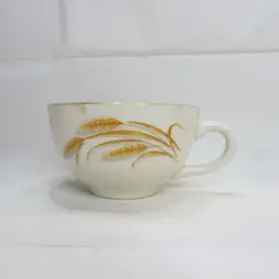 Vintage Homer Laughlin Golden Wheat 22K Gold Rimmed Tea Cup