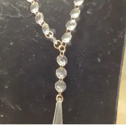 Crystal Necklace & Pierced Earrings