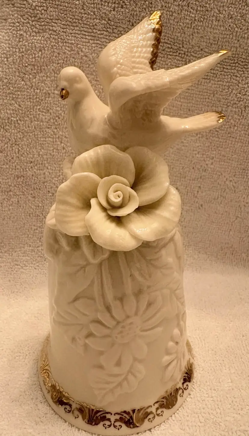 Collectible Beige Vintage Dove Bell