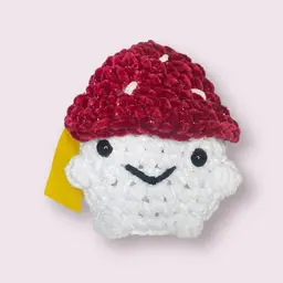 Crochet Mushroom Mushy Red Top Small