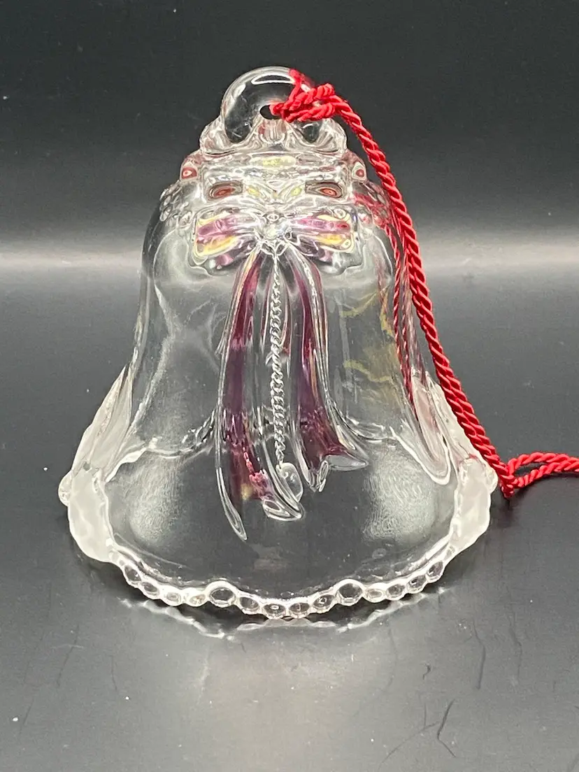 Vintage Mikasa Crystal/Frosted Christmas Bell