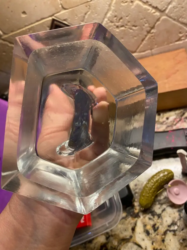 vintage- glass golf trophy