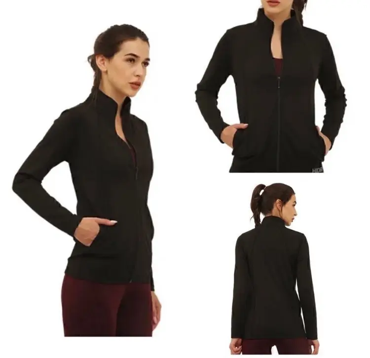 NWOT American Apparel Stretch Terry Black Fitness Jacket Small
