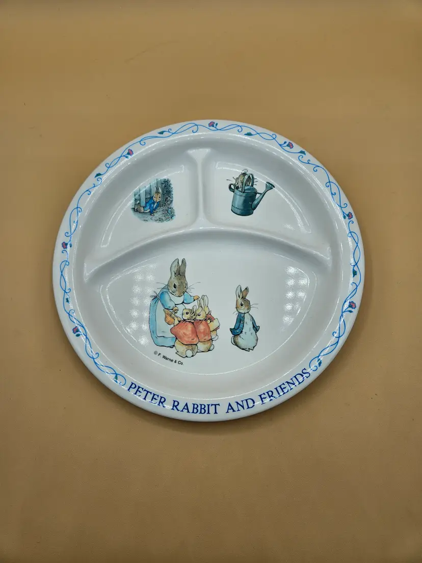 EDEN Plastic Round Peter Rabbit & Friends Divided 8.25" Plate