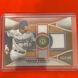 2025 Topps Tribute Freddie Freeman Triple Relic /199 Los Angeles Dodgers
