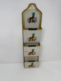 Vintage Metal Hanging Mail Sorter
