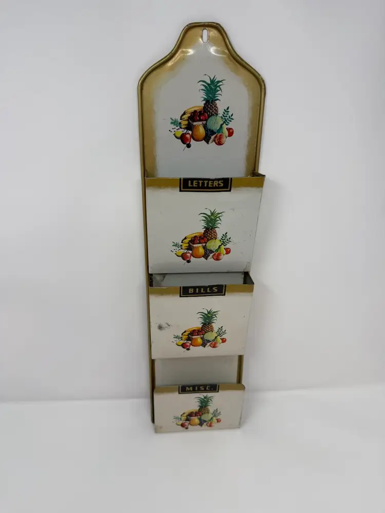 Vintage Metal Hanging Mail Sorter