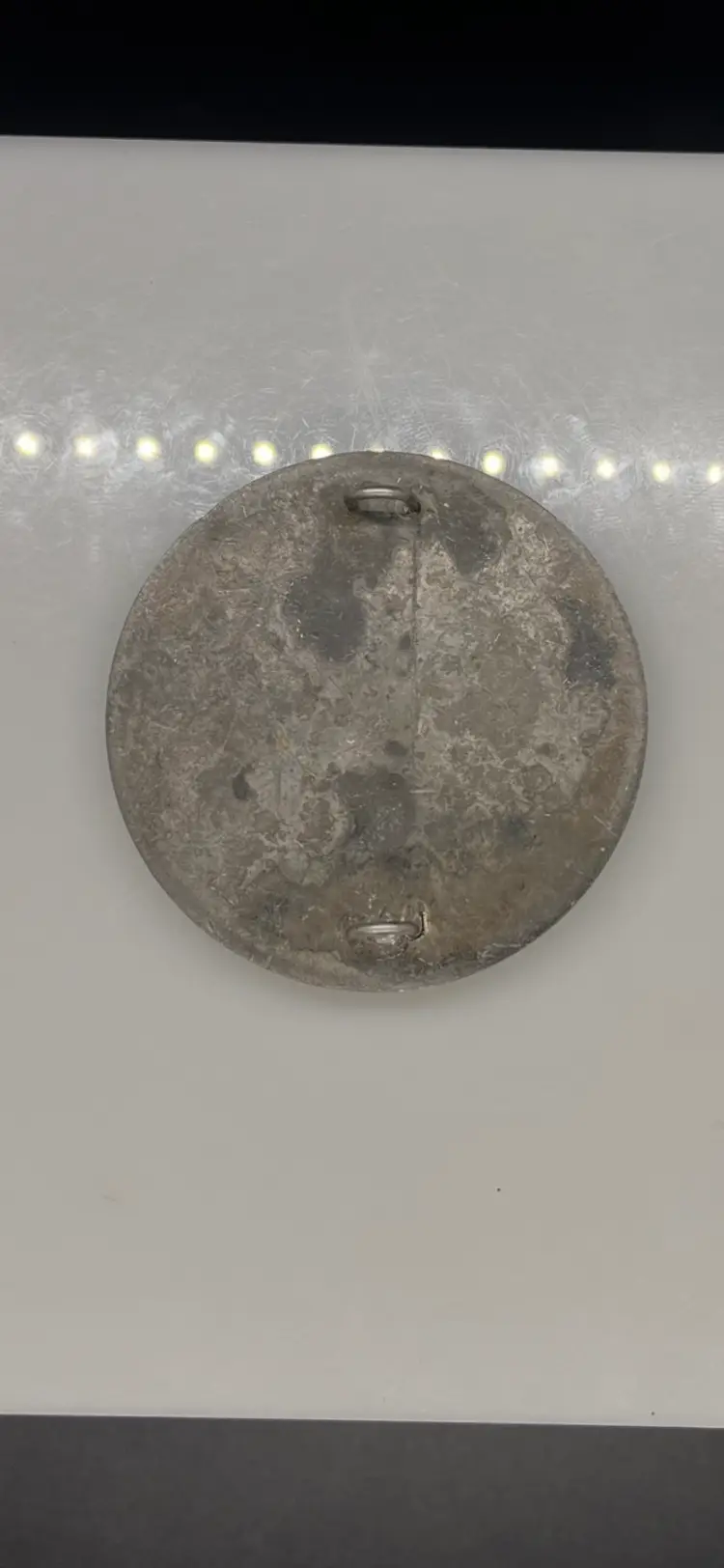 Antique Patriotic Military Design Brass Medallion , Thunderbolt Military  c. Spanish/American War to WW1 , Horse Harness etc.