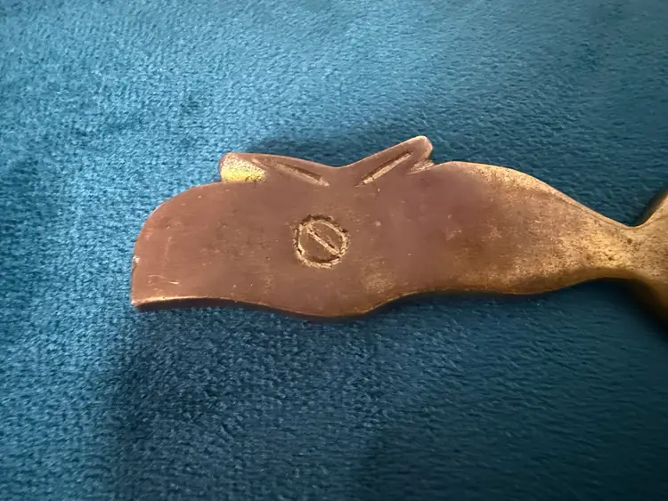 Vintage Brass Whale Letter Opener – Nautical Desk Accessory – Coastal Decor