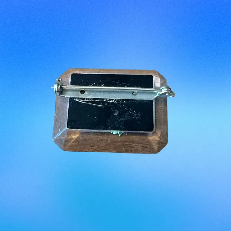 11. Vintage 1950’s 3D Red Rose In Clear Lucite Frame Costume Brooch Pin Jewelry