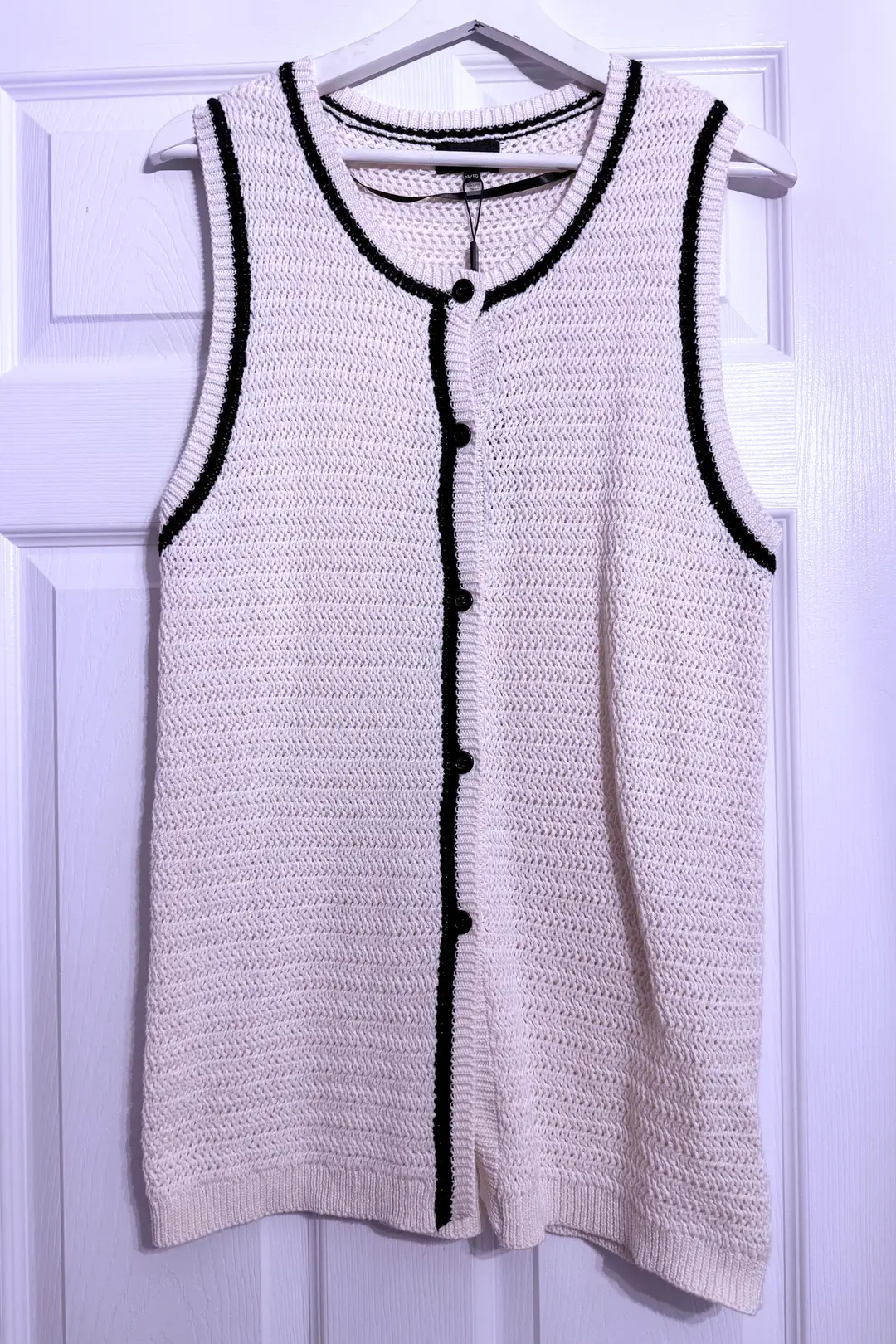 LINE Knitwear - Mia -Knit Vest Top in Pebbled Shore