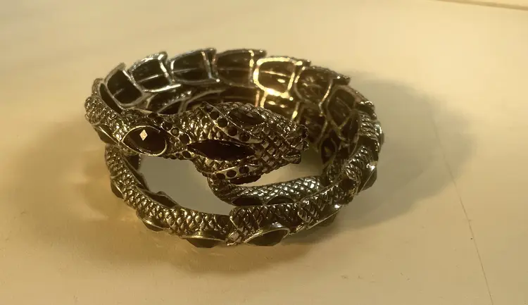 Black and Silver Snake Bracelet