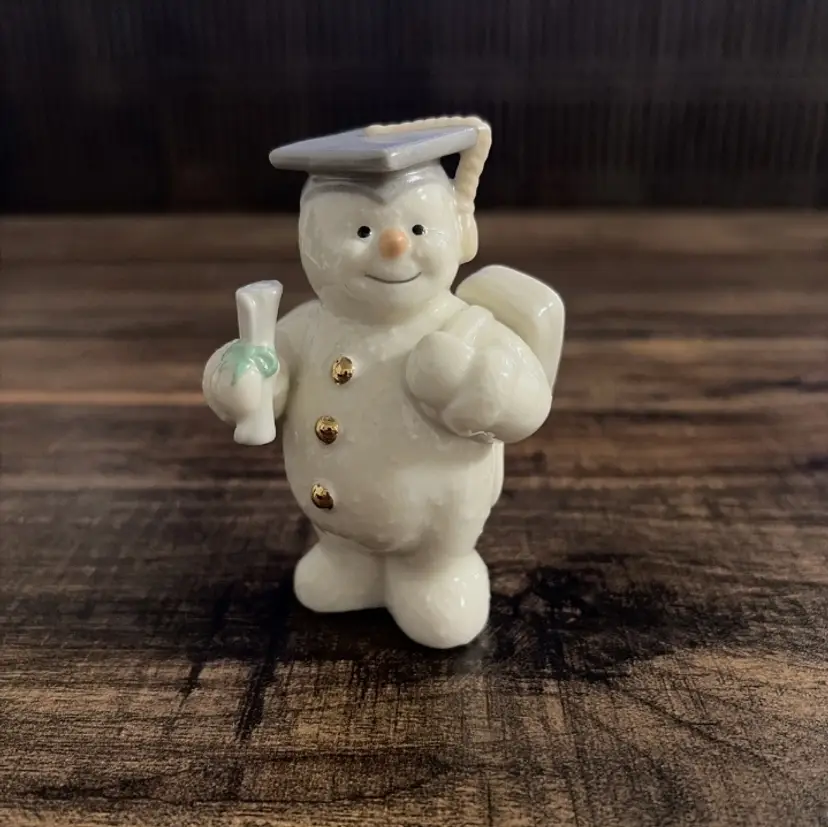 Lenox June Snowman Graduation Figurine 12 Months