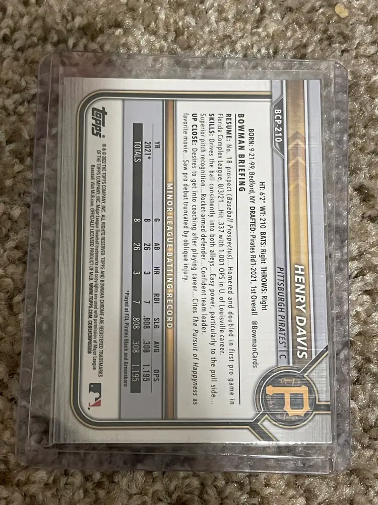 2022 Bowman Henry Davis Mojo