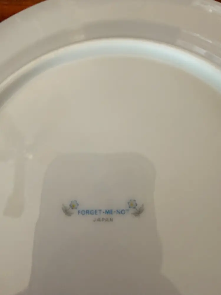 Vintage Japanese Forget-Me-Not Salad Plate | 7.5 Inch Porcelain Floral Plate | Mid Century Blue Floral | Cottagecore Tableware