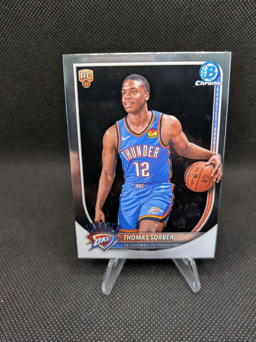 Thomas Sorber 2025 Bowman Chrome Rookie Card (RC) #BCV-15 - Oklahoma City Thunder